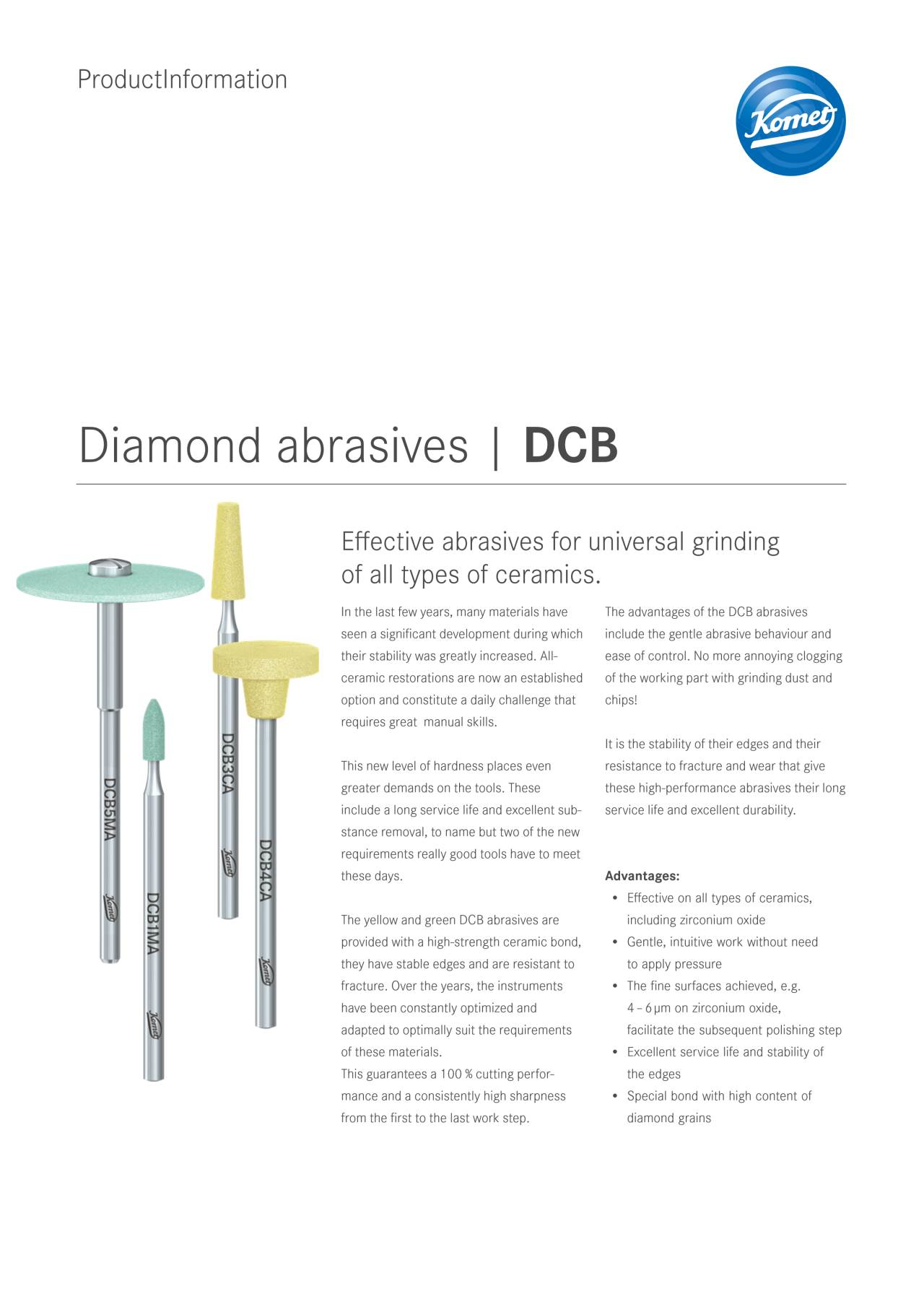 PI DCB Diamond abrasive › Komet Dental
