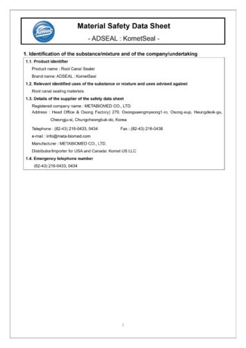 Sicherheitsdatenblatt | KometSeal MSDS