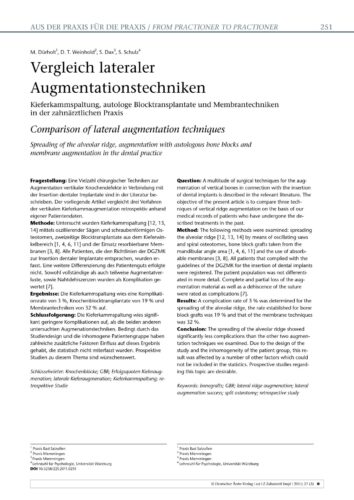 FB | Vergleich lateraler Augmentationstechniken
