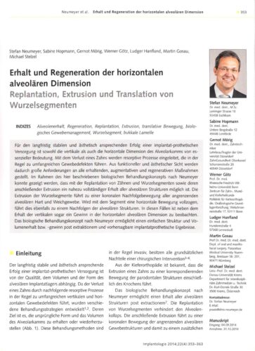 FB | Erhalt und Regenaration der horizontalen aveolären Dimension