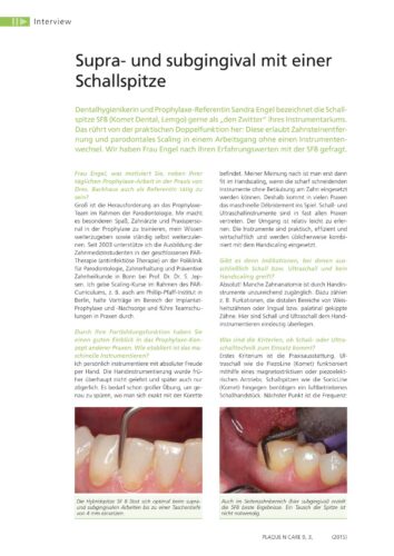 FB | Supra- und subgingival mit einer Schallspitze