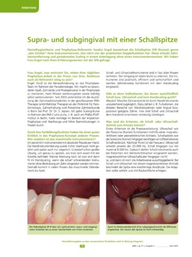 FB | Supra- und subgingival mit einer Schallspitze