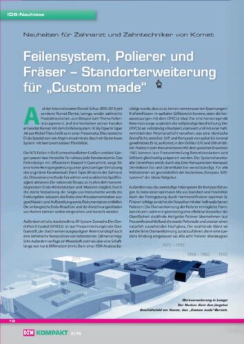 FB | Neuheiten für Zahnarzt und Zanhtechniker von Komet