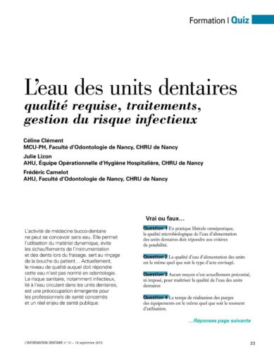 Revue de Presse | Quiz Traitement de l'eau