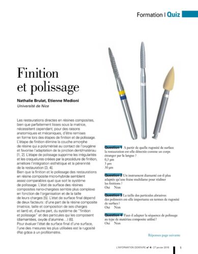 Revue de Presse | Quiz Finition et polissage Dr Brulat