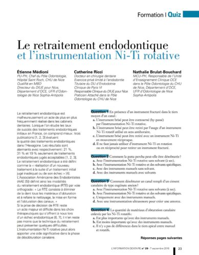 Revue de Presse | Quiz Retraitement Endo (E. Medioni)