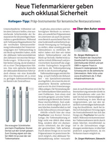 FB | Neue Tiefenmarkierer geben auch okklusal Sicherheit