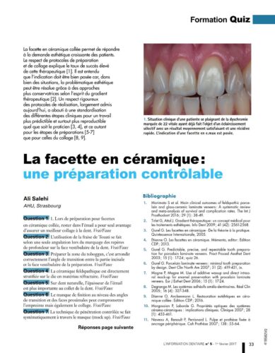 Revue de Presse ⎥ Quiz Facettes céramiques - Dr Salehi