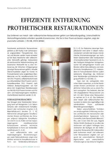 FB | Effiziente Entfernung prothetischer Restaurationen
