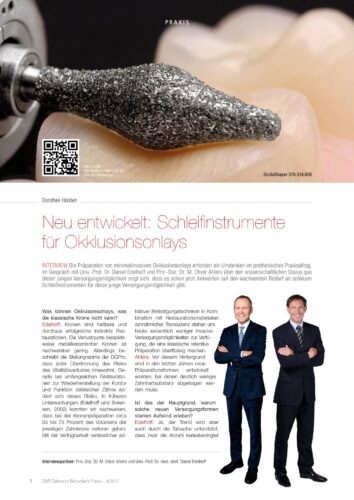 FB | Neu entwickelt: Schleifinstrumente für Okklusionsonlays
