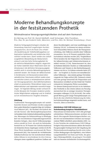 FB | Moderne Behandlungskonzepte in der festsitzenden Prothetik