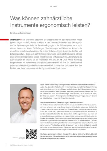 FB | Was können zahnärztliche Instrumente ergonomisch leisten?