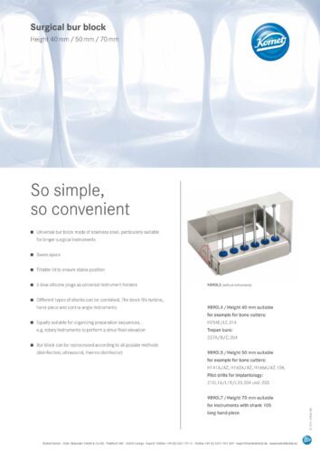 Produktflyer | Surgical bur block