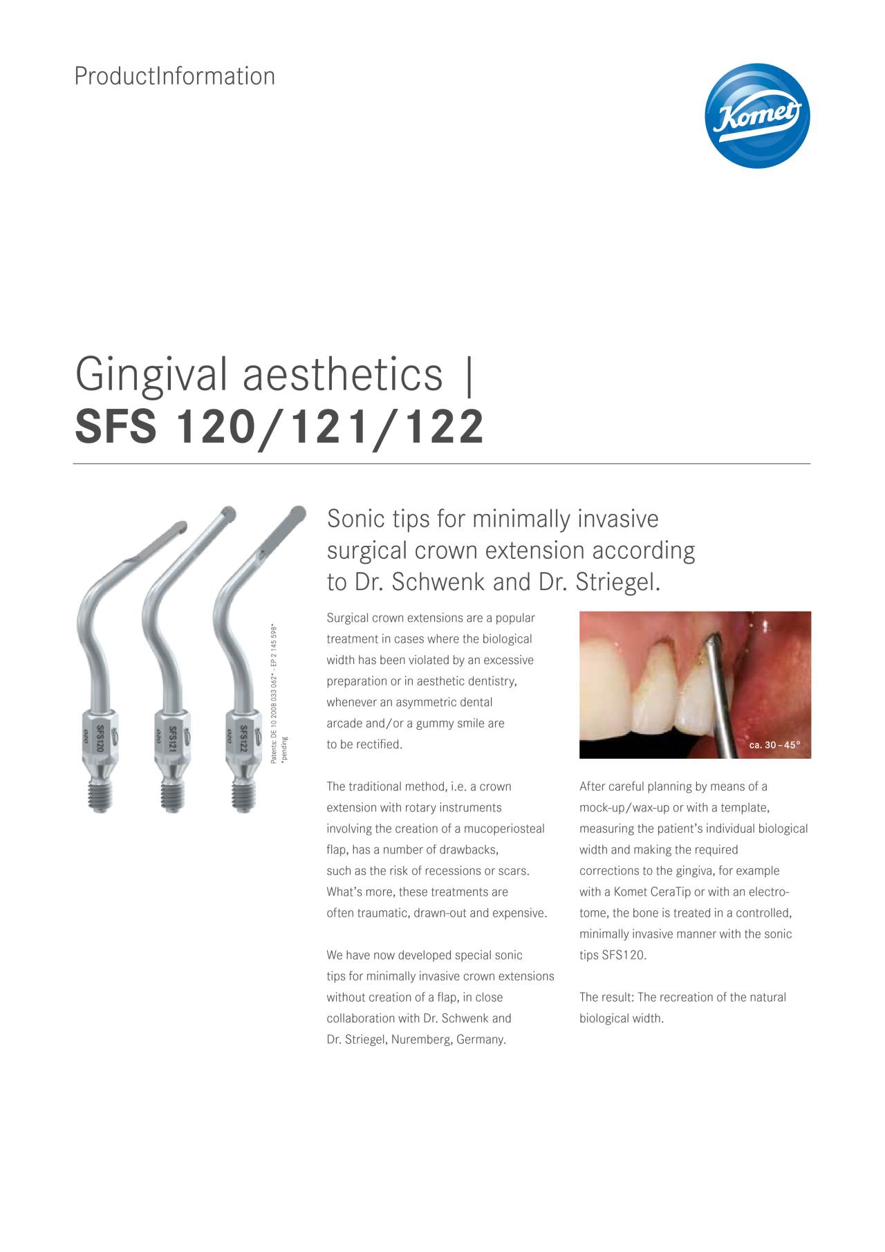 PI SFS 120/121/122 › Komet Dental