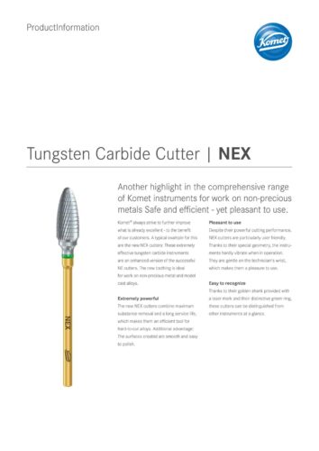 PI | NEX Tungsten Carbide Cutter