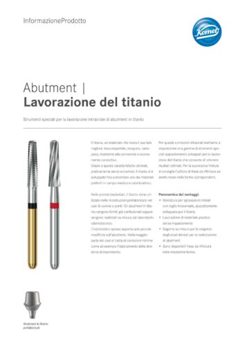PI | Abutment | Lavorazione del titanio
