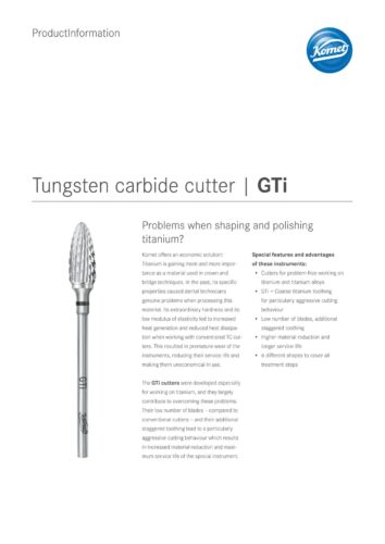 PI | Tungsten carbide cutter GTi