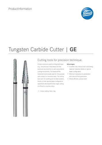 PI | Tungsten Carbide Cutter GE