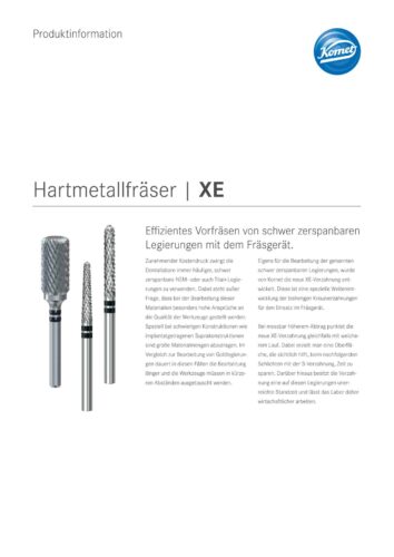 PI | Hartmetallfräser XE