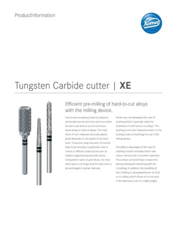 PI | Tungsten Carbide cutter XE