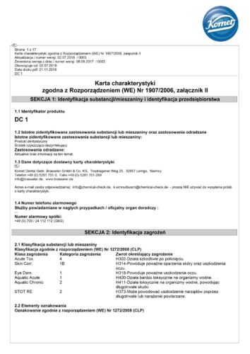 Sicherheitsdatenblatt | DC1