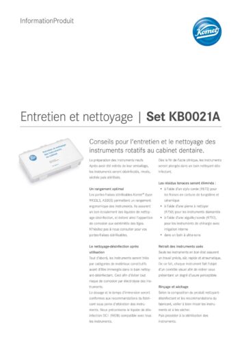 Information Produit | Set KB0021A