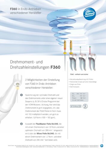 Drehzahleinstellung | F360