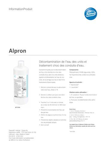 Information Produit | Alpron