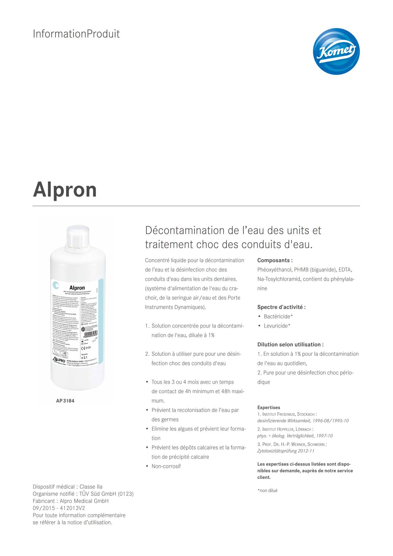 Information Produit Alpron › Komet Dental