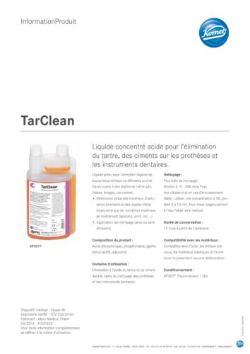 Information Produit | TarClean