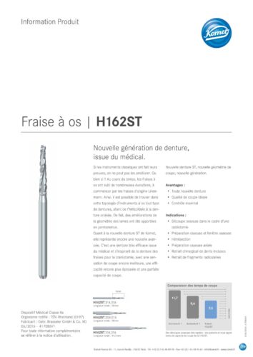 Information Produit | Fraise à os H162ST
