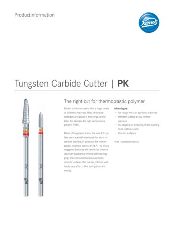 PI | Tungsten Carbide Cutter PK