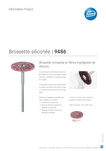 Information Produit | Brossette siliconée 9486