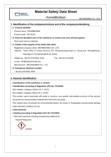 Sicherheitsdatenblatt | KometBioSeal