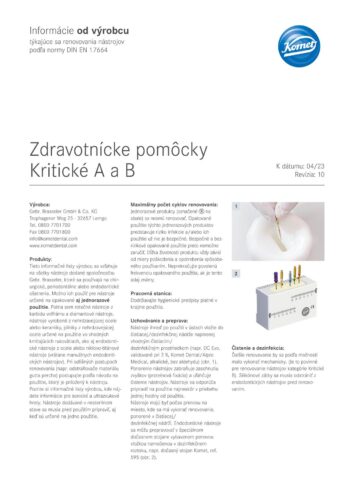 SK Manufacturer’s Information | Medical Devices Critical A and B