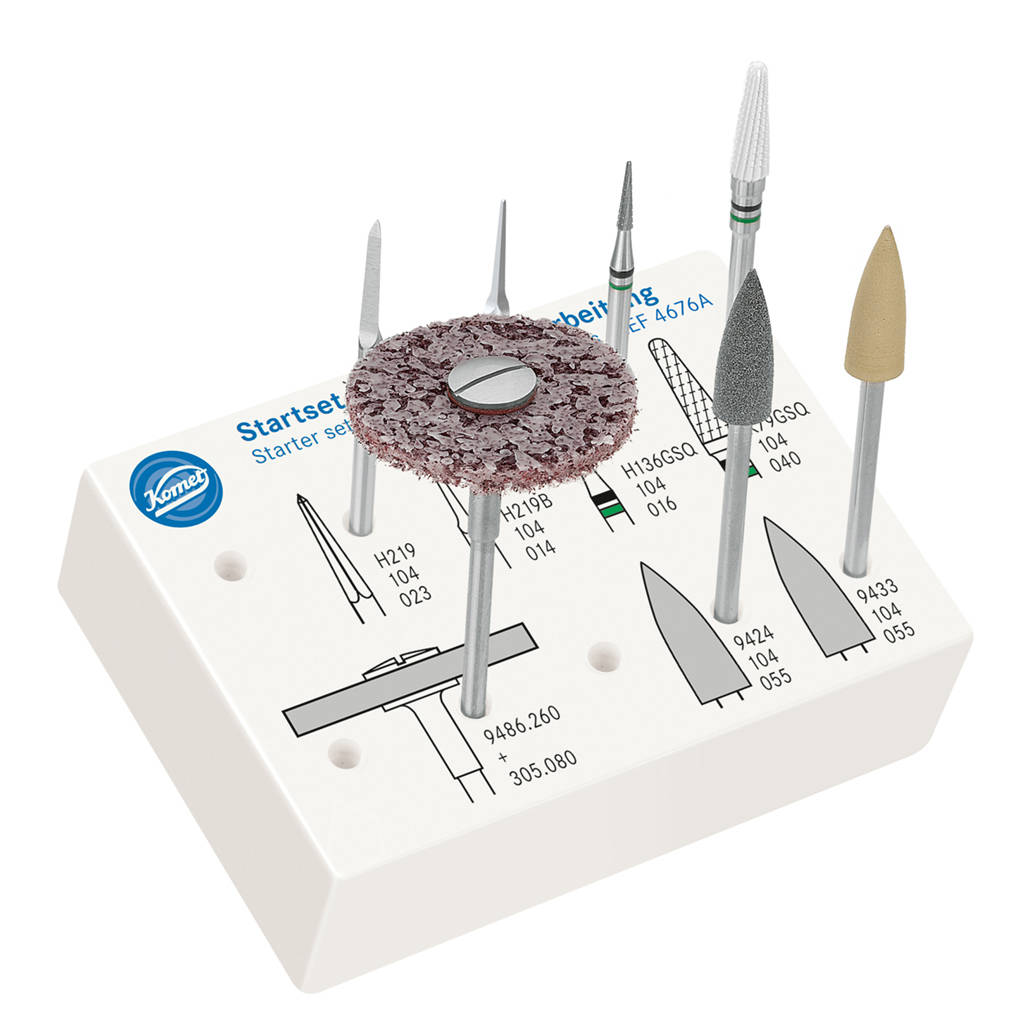 Abbildung des Schienensets 4676A von Komet Dental.